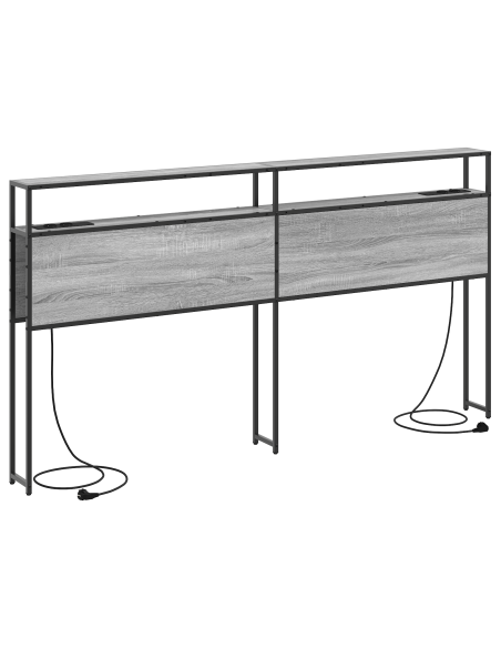Testata contenitore Grigio sonoma 200 cm Legno multistrato
