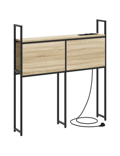 Testiera con Stazione di Carica e Storage rovere sonoma 75 cm