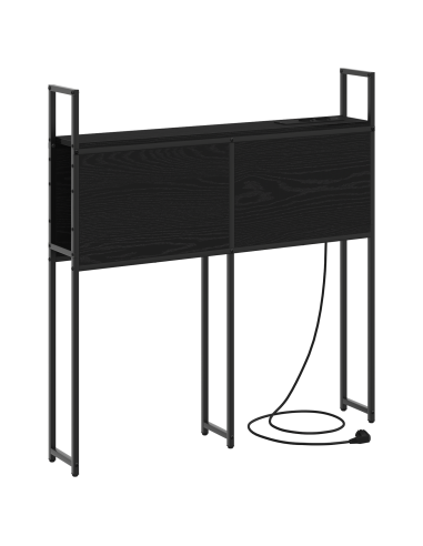 Testiera con Stazione di Carica e Storage Rovere nero