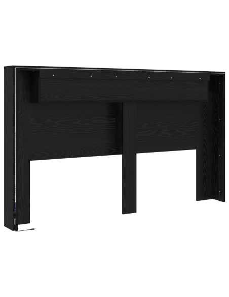 Testata del letto Rovere nero 180 x 17 x 104.5 cm