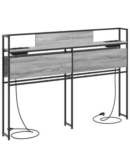 Testata contenitore Grigio sonoma 135 cm Legno multistrato