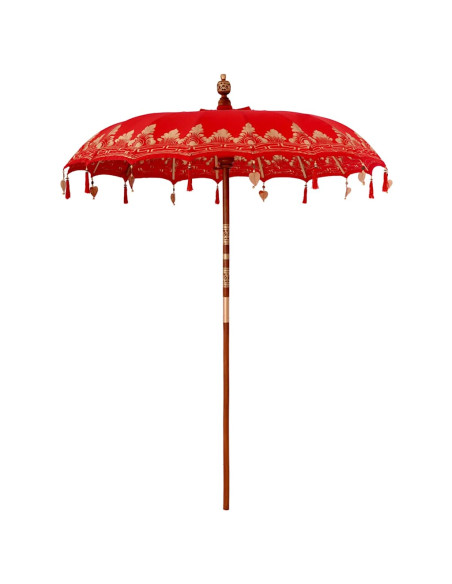 Ombrellone Altro Rosso x 250 cm Cotone e legno