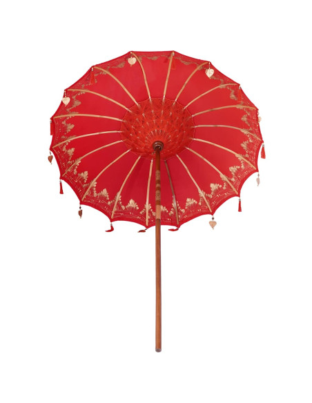 Ombrellone Altro Rosso x 250 cm Cotone e legno