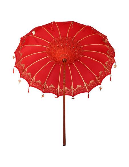 Ombrellone Altro Rosso x 250 cm Cotone e legno