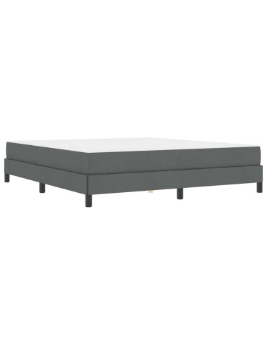 Letto a molle con materasso Grigio scuro 180 x 200 cm Tessuto