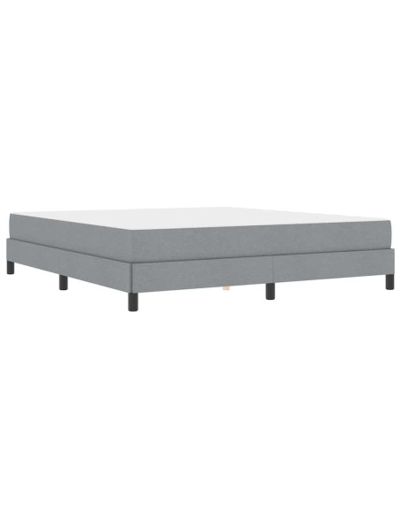 Letto a molle con materasso Grigio chiaro 180 x 200 cm Tessuto