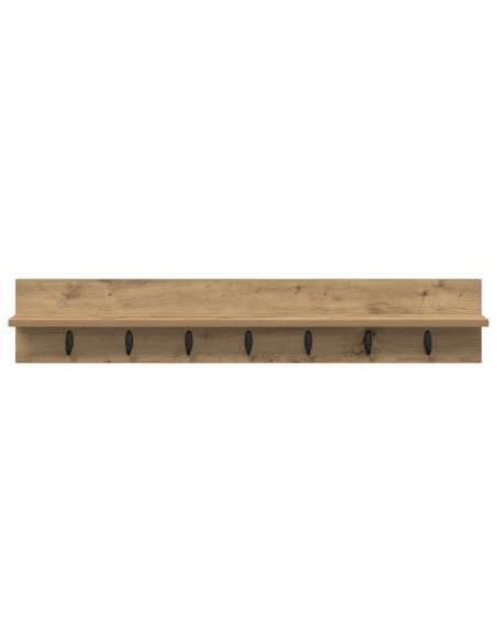 Appendiabiti a muro rovere artigianale 100 x 10.5 x 18 cm