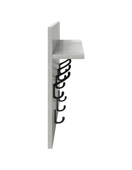 Appendiabiti a muro Grigio cemento 60 x 40 x 12 cm