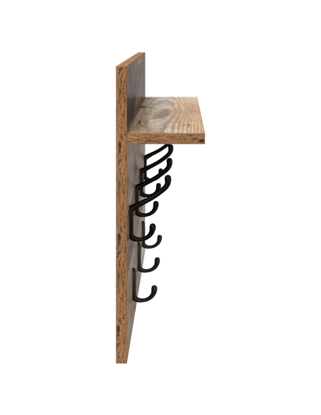 Appendiabiti a muro Legno vecchio 60 x 40 x 12 cm