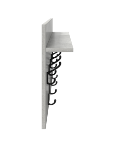 Appendiabiti a muro Grigio cemento 80 x 40 x 12 cm