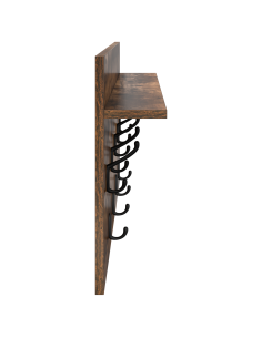 Appendiabiti a muro con lo scaffale Rovere fumé 80 x 40 x 12 cm