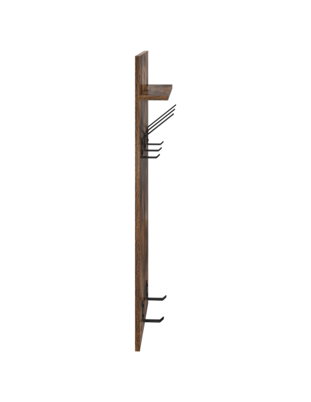 Appendiabiti a muro con lo scaffale Rovere fumo 90 x 40 x 10 cm