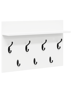 Appendiabiti a muro Bianco 60 x 40 x 12 cm Legno multistrato 2