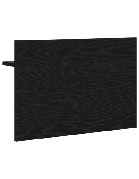 Appendiabiti a muro con lo scaffale Rovere nero 60 x 40 x 12 cm