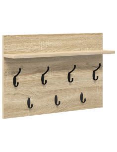 Appendiabiti a muro Rovere Sonoma 60 x 40 x 12 cm 2