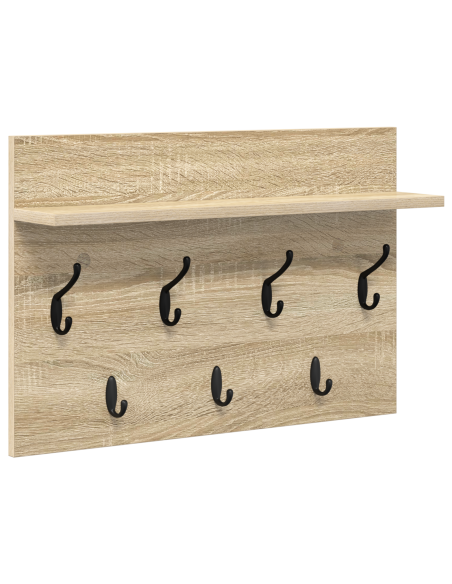 Appendiabiti a muro rovere sonoma 60 x 40 x 12 cm