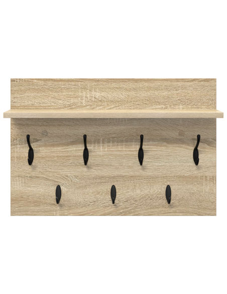 Appendiabiti a muro rovere sonoma 60 x 40 x 12 cm