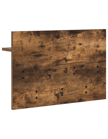 Appendiabiti a muro con lo scaffale Rovere fumo 60 x 40 x 12 cm