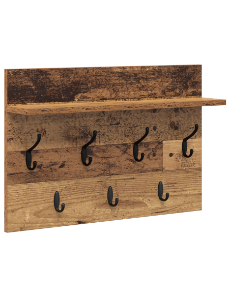 Appendiabiti a muro Legno vecchio 60 x 40 x 12 cm