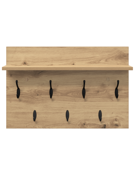 Appendiabiti a muro rovere artigianale 60 x 40 x 12 cm