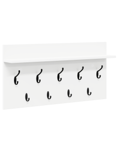 Appendiabiti a muro Bianco 80 x 40 x 12 cm Legno multistrato 2