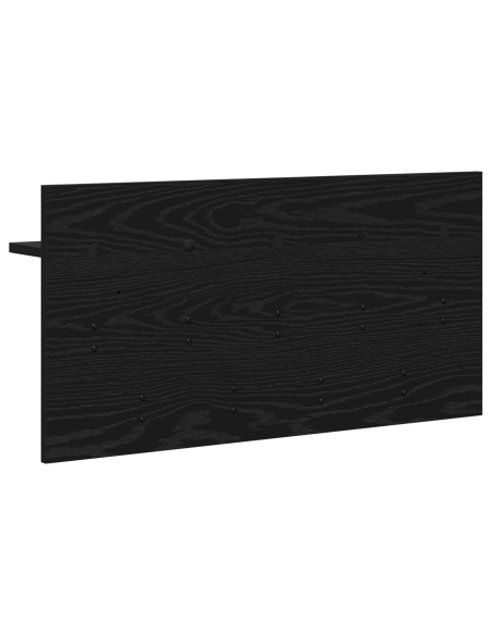 Appendiabiti a muro con lo scaffale Rovere nero 80 x 40 x 12 cm