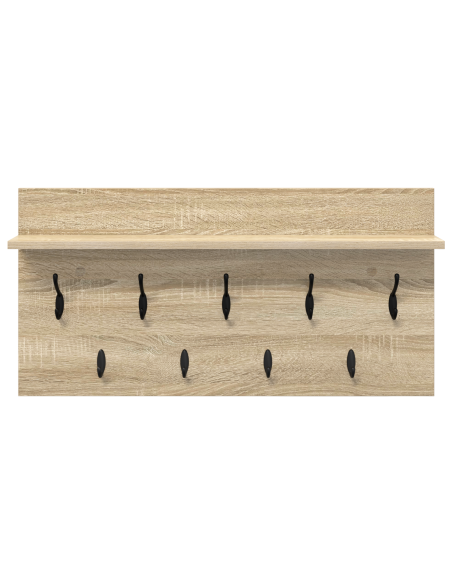 Appendiabiti a muro rovere sonoma 80 x 40 x 12 cm