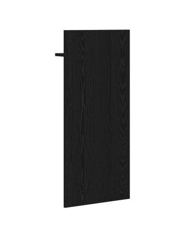 Appendiabiti a muro con lo scaffale Rovere Nero 40 x 10 x 90 cm