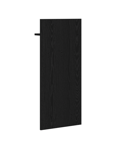 Appendiabiti a muro con lo scaffale Rovere Nero 40 x 10 x 90 cm