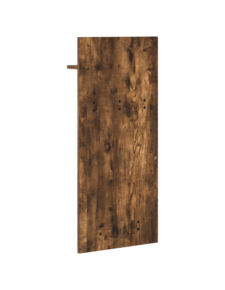 Appendiabiti a muro con lo scaffale Rovere fumé 40 x 10 x 90 cm