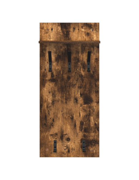 Appendiabiti a muro con lo scaffale Rovere fumo 90 x 40 x 10 cm