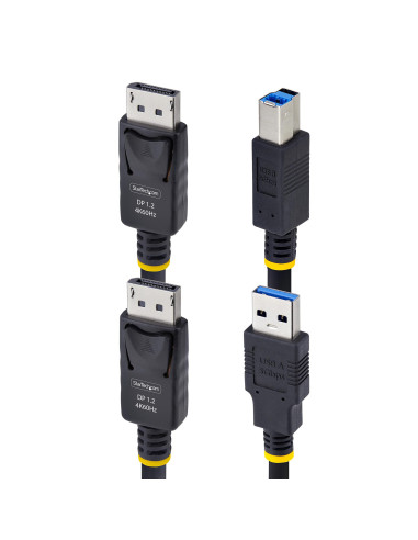 StarTech.com Cavo KVM DisplayPort e USB 5Gbps da 1,8m, Cavo Combinato DP 1.2 4K 60Hz e USB-A 3.0 per Switch KVM