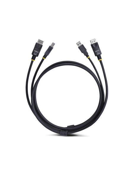StarTech.com Cavo KVM DisplayPort e USB 5Gbps da 1,8m, Cavo Combinato DP 1.2 4K 60Hz e USB-A 3.0 per Switch KVM