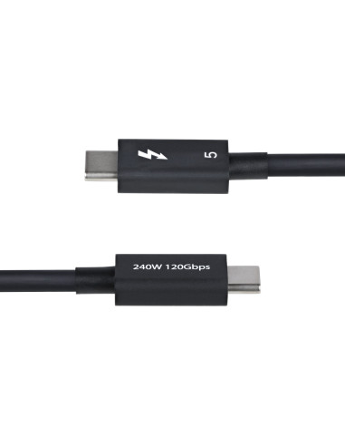 StarTech.com Cavo Thunderbolt 5 80 Gbps/fino a 120 Gbps da 1m, 240 W PD, 8K 60 Hz, cavo Thunderbolt certificato - Compatibile co