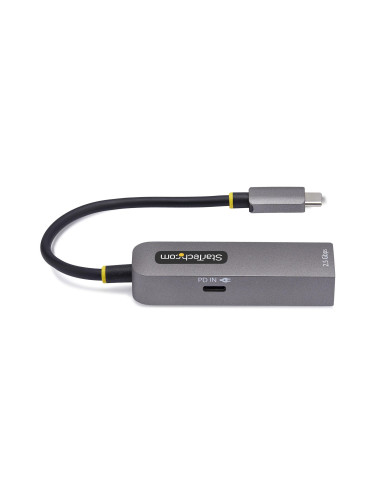 StarTech.com Adattatore Ethernet USB C, Convertitore di Rete NBASE-T 2.5/1GbE da USB Type-C 3.0 a RJ45, NIC PD 100W Pass-Through