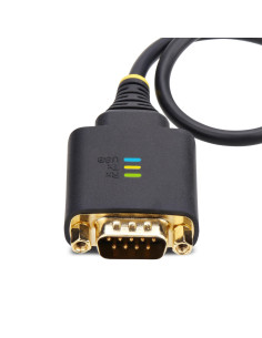 StarTech.com Cavo Adattatore USB a Seriale da 30 cm, Convertitore da USB-A a DB9 RS232 COM Retention con Dadi e Viti Intercambia 2