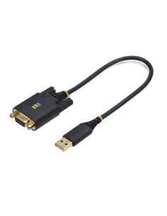 StarTech.com Cavo Adattatore USB a Seriale Null Modem da 30cm, Convertitore da USB-A a DB9 RS232 COM Retention con Dadi/Viti Int 2