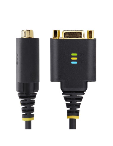 StarTech.com Cavo Adattatore USB a Seriale Null Modem da 30cm, Convertitore da USB-A a DB9 RS232 COM Retention con Dadi/Viti Int