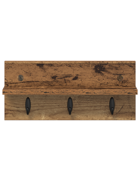 Appendiabiti a muro Legno vecchio 40 x 10.5 x 18 cm