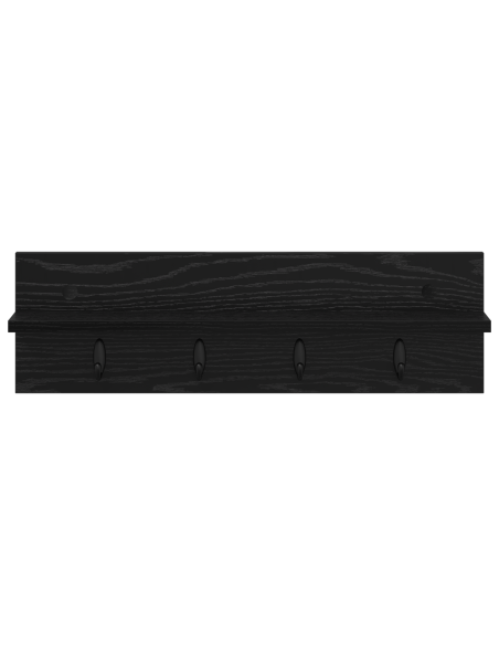 Appendiabiti a muro Rovere nero 60 x 10.5 x 18 cm