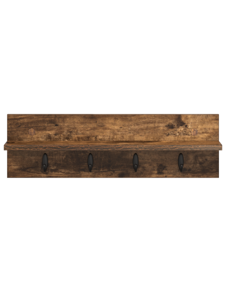 Appendiabiti a muro Rovere fumo 60 x 10.5 x 18 cm