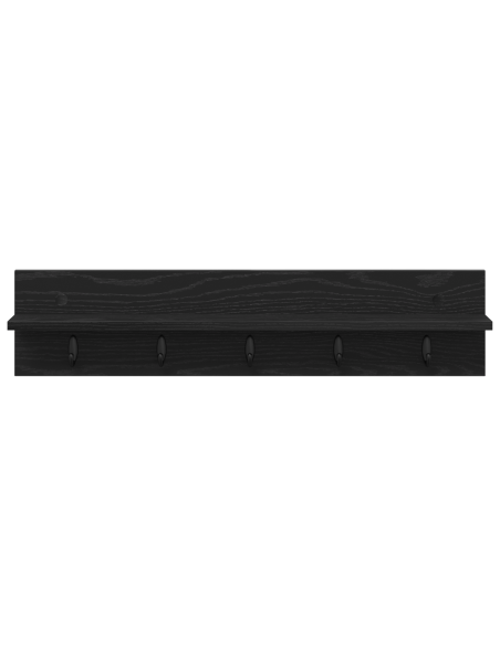 Appendiabiti a muro Rovere nero 80 x 10.5 x 18 cm