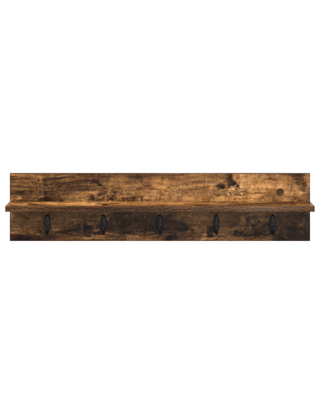 Appendiabiti a muro Rovere fumo 80 x 10.5 x 18 cm