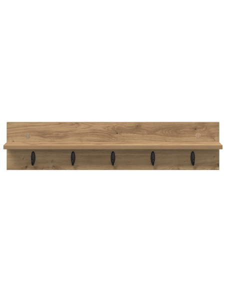 Appendiabiti a muro rovere artigianale 80 x 10.5 x 18 cm