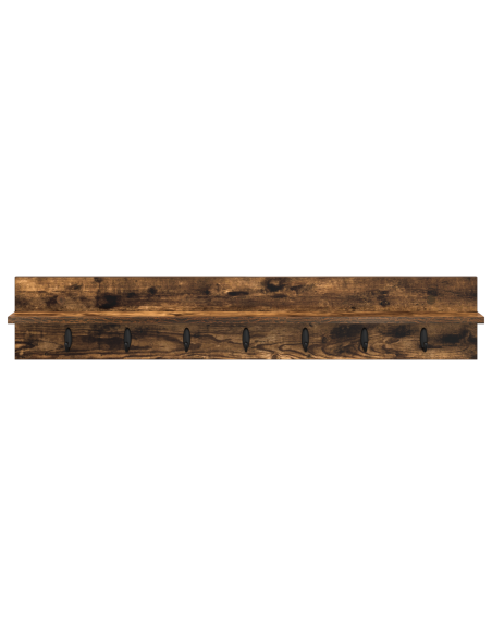 Appendiabiti a muro Rovere fumo 100 x 10.5 x 18 cm