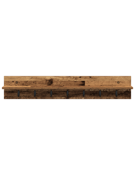 Appendiabiti a muro Legno vecchio 100 x 10.5 x 18 cm