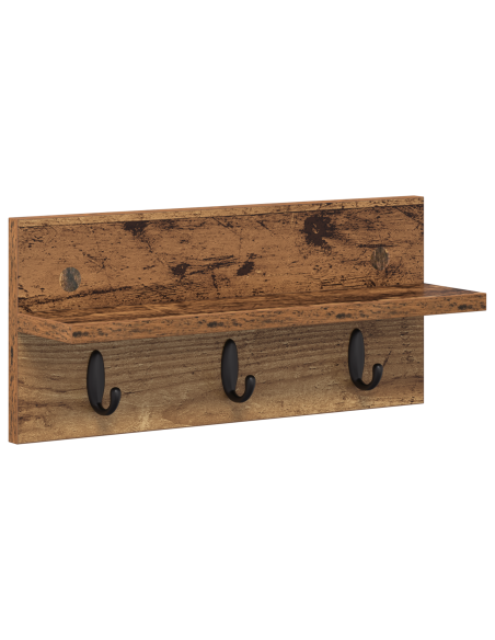 Appendiabiti a muro Legno vecchio 40 x 10.5 x 18 cm