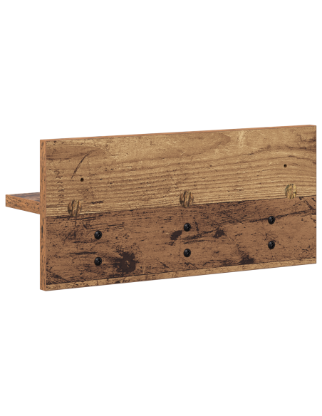 Appendiabiti a muro Legno vecchio 40 x 10.5 x 18 cm