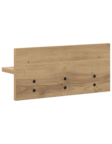 Appendiabiti a muro rovere artigianale 40 x 10.5 x 18 cm
