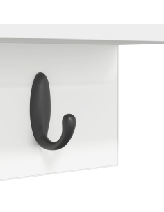 Appendiabiti a muro Bianco 60 x 10,5 x 18 cm Legno multistrato 2
